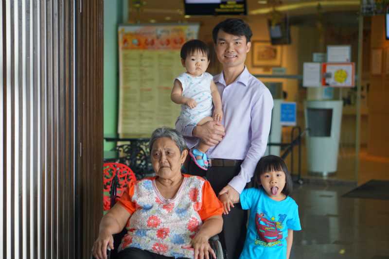 Chin Hock and family at the BloodBank@HSA