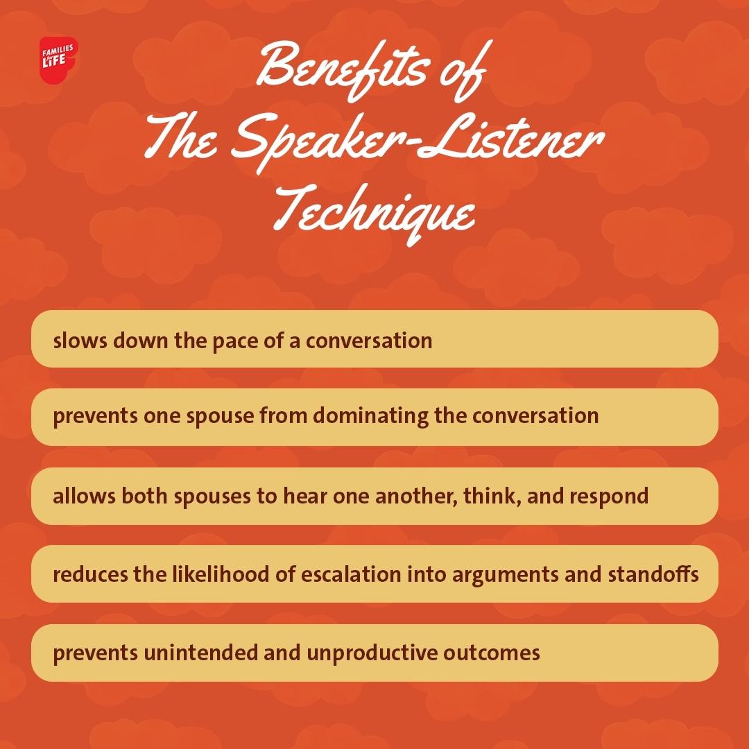 Benefits of The Speaker-Listener Technique
