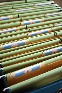 Organised paper cabinet