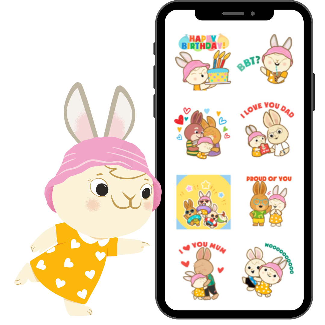 Becky Bunny Messaging App Stickers