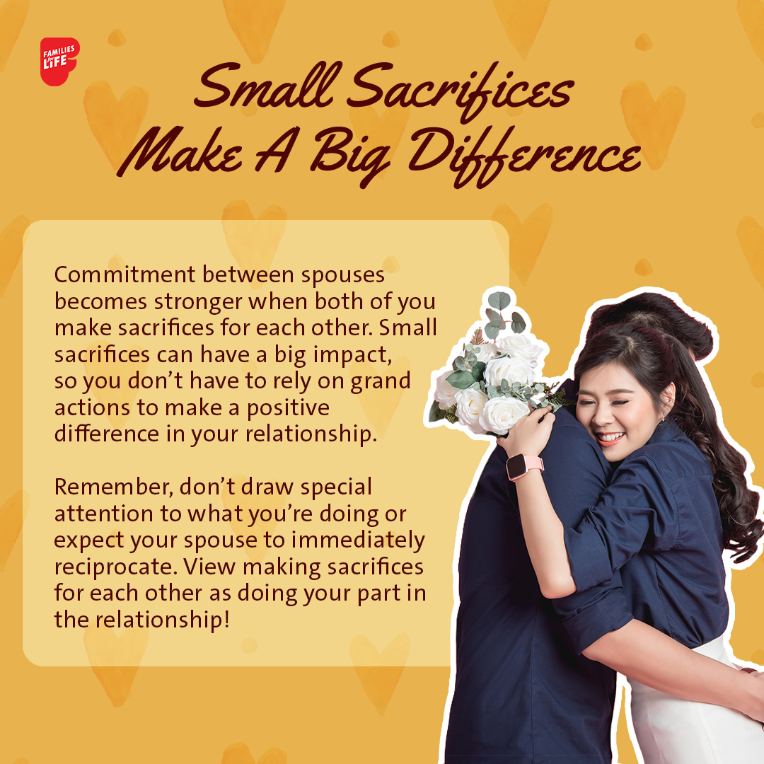 Small sacrifices make a big difference